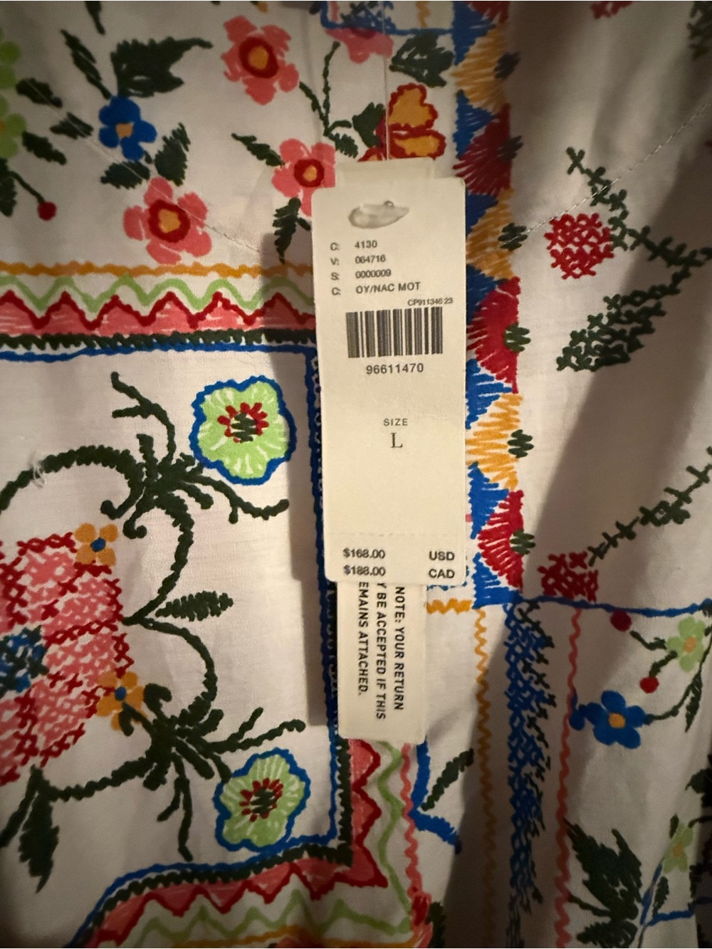 Anthropologie Ivory Tile Print Floral Maxi Dress - Picture 2 of 4